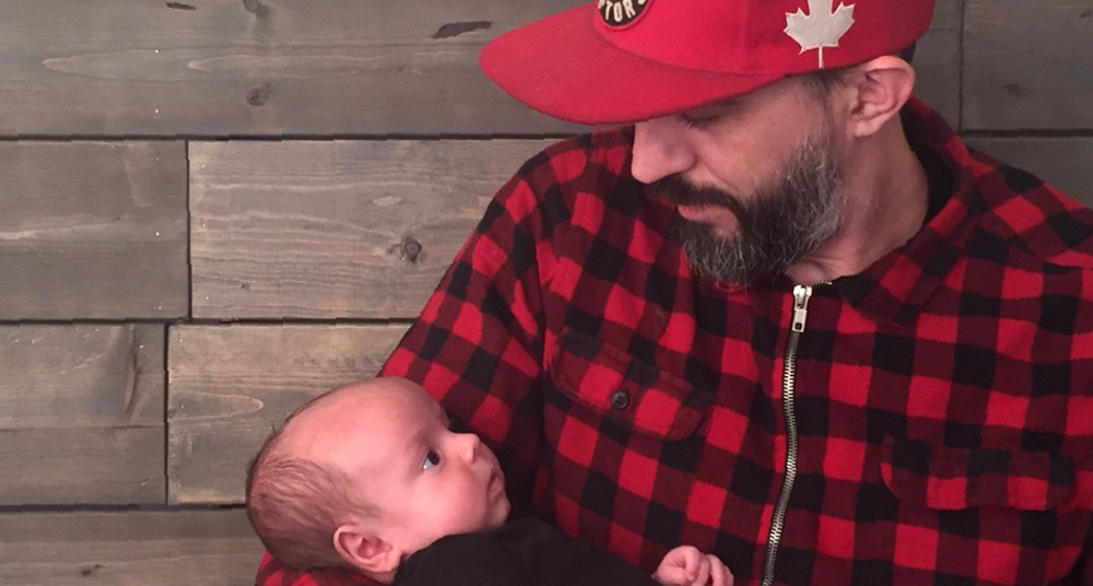 1st fathers day with baby