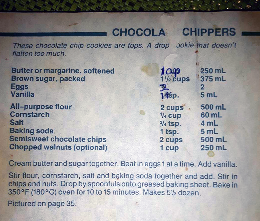 Company's Coming Cookies Chocolate Chippers Recipe crop from photo final
